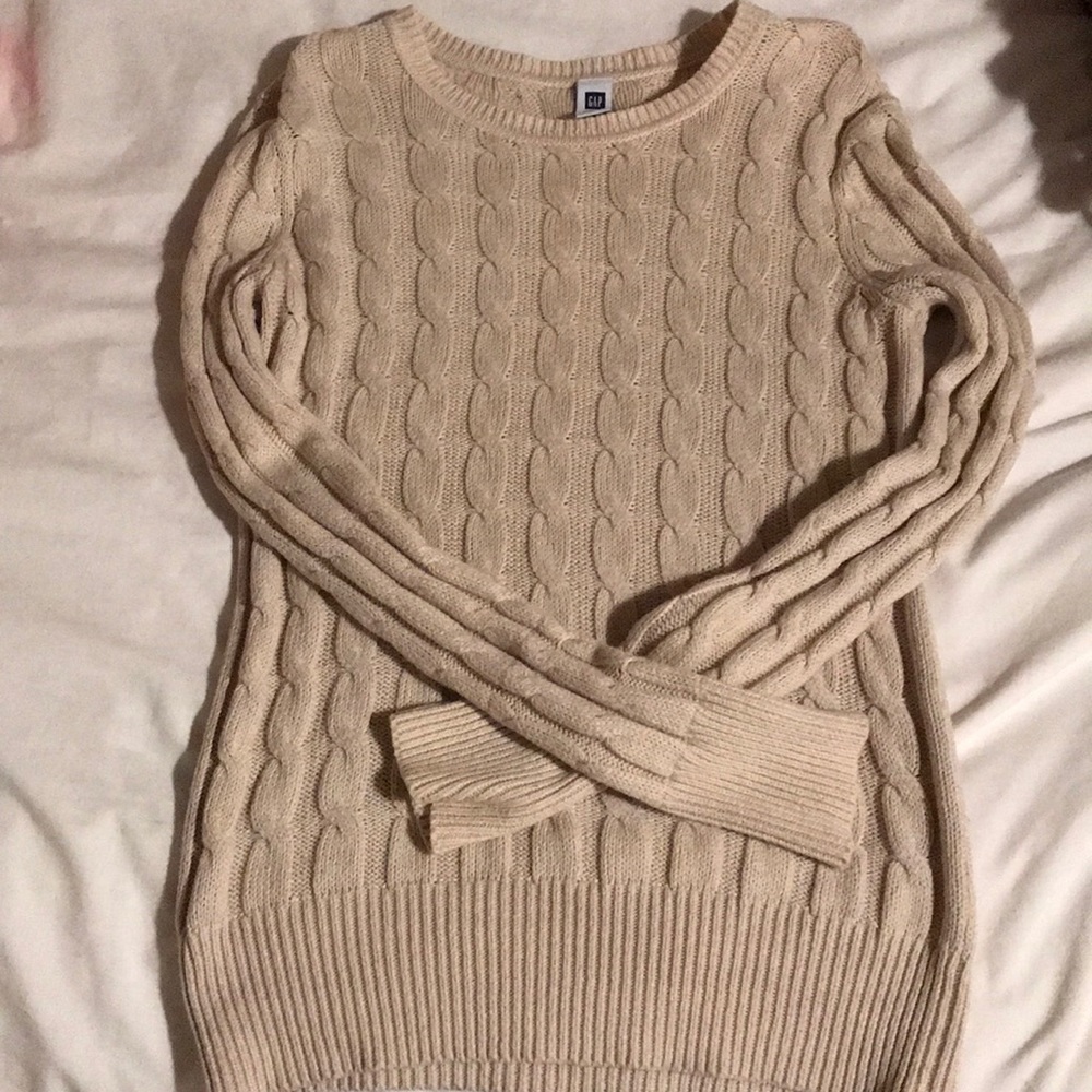 Cable knit sweater. Worn a few times.